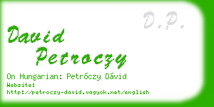 david petroczy business card